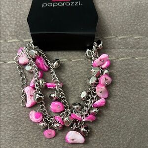 Paparazzi Pink and Silver Bracelet